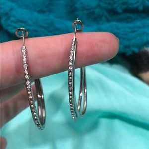 Silver hoops